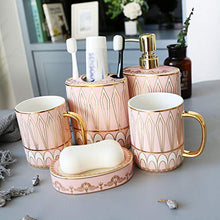 JTKDL Set di Lavaggio per Il Bagno Set di Tazze per La Bocca Bagno per La Casa Bagno 6 Pezzi Toilette,A