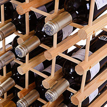 COSTWAY Portabottiglie per Vino in Legno, Scaffale per Vino, Cantinetta Porta Vino in Legno di Pino, Naturale, 85 x 44 x 24 cm