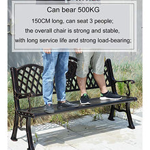 household products Outdoor Alluminio Panchina, Ferro Cava Giardino Sedile Battuto, Anti-corrosione E Panca retrò Antiruggine con Braccioli sulla Terrazza Balcone, in Grado di Ospitare 2-3 Persone