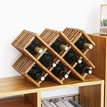 Portabottiglie in Legno Portabottiglie impilabile Portabottiglie Portabottiglie Portabottiglie per Vino in bambù - Portabottiglie per Arredamento Domestico, può Contenere 8 Bottiglie di Vino Rosso