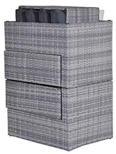 XONE Set Giardino Malindi 2 posti | Salotto Lounge 2 poltrone ad Angolo + 2 poggiapiedi + 1 Comodino | Mobili da Esterno arredo MODULABILE