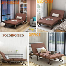 XJAXY Letto Aggiunto Letto Pieghevole, Portatile Pieghevole Telaio del Letto con Ispessite Rimbalzo Spugna Materasso A più Stadi Schienale Regolazione per Camera da Letto di Ricambio E Ufficio,80cm