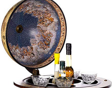 Antique Globe Globe bar elegante bar della spesa con legno di eucalipto barra di legno decorativo,Brown