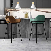 LWW Sgabelli, in pelle moderna Faux Pianale da cucina Altezza sgabello, 26" H, Grigio, Set di 4,Contatore Altezza 66,5 cm (26"),Contatore Altezza 66,5 cm (26")