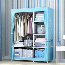 JJZXT Panno di Oxford Armadio Doppio Strato Gabinetto Steel Frame Assembly Gabinetto Armadio Economia Armadio