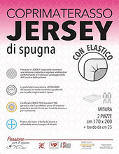 V.I.P. Coprimaterasso in Jersey di Spugna Elastico, Traspirante, Elasticizzato, Matrimoniale cm 170 X 200 h. 25cm