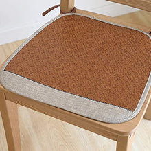 XHNXHN Cuscini per sedie da Pranzo in Rattan a Forma di U Cuscini per sedili Cuscini per sedie Estivi Traspiranti per Ufficio Decorazioni per la casa Cuscini per sedie Freddi con Lacci Marrone 50x5
