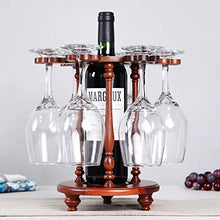 MTBH PMTBHPortabottiglie in Legno Antico con Supporto in Vetro da Tavolo portabottiglie da appoggio portabottiglie Regalo in Stile Cucina
