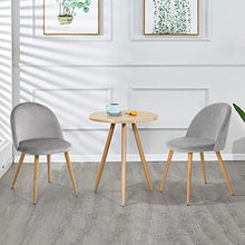 TUKAILAI Set di 2 Sedia da Cucina Sala da Pranzo in Velluto per Cucina Soggiorno Moderna Sedia Sedie da pranzo con Gambe in Metallo Grigio