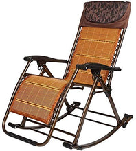 Lettini prendisole,sedia a dondolo pieghevole a dondolo per adulti da patio con imbottitura in bambù,poltrona reclinabile resistente per patio esterno,terrazza da giardino,sedia a gravità zero,support