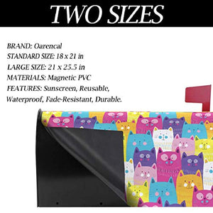 Carino Gatti Colorati Divertenti Animali Gattino Mailbox Copre Magnetico Giardino Cantiere Decorazione Casa Dimensioni Standard 53,3 cm x 45,7 cm
