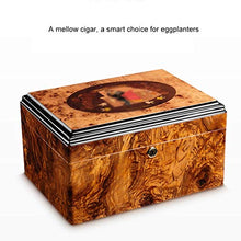 XYF Custodia per humidor per sigari Vernice per Pianoforte Scatola per humidor Portatile da Viaggio per sigari in Legno di Cedro con igrometro e umidificatore, Vassoio Rimovibile in Cedro
