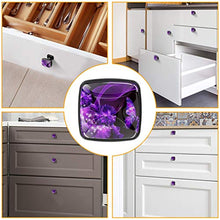 Farfalle e fiori viola 4 PCS Pomelli per Porta, Pomolo per Mobile, Pomelli per Mobili con Viti, Maniglia per Armadietto, Pomelli per Porta, Pomelli per Cassetti per Porta, Armadio, Cassetto e Credenza