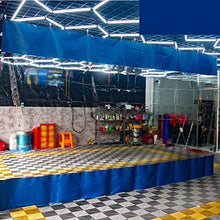 YJFENG Pannello Laterale della Tenda di Ricambio, Tende Impermeabili per Terrazze, Tela Rivestita Blu con Cuciture in PVC Trasparente da 0,5 Mm, per Tettoie, Gazebo