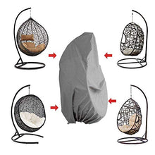 CCAN Fodera per Sedia sospesa da Patio, Fodera per Sedia Cocoon-Egg, Fodera Protettiva per mobili da Giardino in Tessuto Oxford Resistente Resistente all'Acqua con Coulisse Orlo Elastico per Sedia