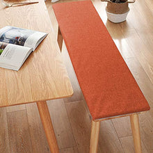 LRuilo - Cuscino per panca lunga a 2 o 3 posti, per esterni, per interni, 100 cm/120 cm, per giardino, cucina, sala da pranzo, antiscivolo, 130 x 35 cm, colore: arancione