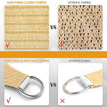 YYQ Tenda a Vela 200X180CM Beige Impermeabile Parasole Anti-Strappo Rettangolare Telo da Sole,per Giardino Feste Pergola