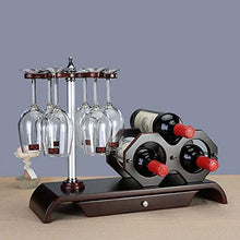 LDM Portabottiglie Portabottiglie, Portabottiglie in Legno per elicotteri 3 Bottiglie Portabottiglie per Vino Portabottiglie per Vino da Cucina Bar (Dimensioni: A)
