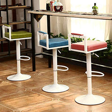 YS Sedia Sgabello da Bar Sedile Bar, Pub Alta Cucina Sala da Pranzo Ferro Arte Girevole Sollevamento con Poggiapiedi per Ristorante Bancone Casa Semplice,Rose Red