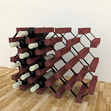 YWYW Ornamenti per portabottiglie portabottiglie in Legno massello Portabottiglie per Vino Home Restaurant Cantina per Vini Bar (Dimensioni: 56 × 23 5 × 43 cm)