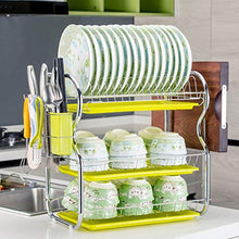 LYM &ripiano di stoccaggio Mensole da Cucina, Scolapiatti Scolapiatti Portautensili Multifunzione Scaffale Nano Scaffale -3 Piani Scaffale di Finitura (Color : 1#)