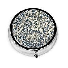 Arcadia Coastal William Morris, contenitore rotondo per pillole a 3 scomparti, in metallo, per medicina e vitamina