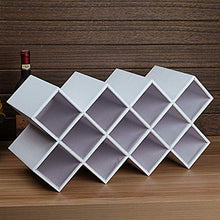 WEI-LUONG Wine Rack Legno - Pratico Decorazione Domestica Mestieri, Adatto for la casa, Bar, ECC, Bianco, 11 griglia Wine Rack