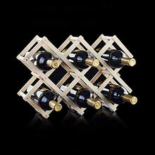 Portabottiglie da 10 Bottiglie Di Vino Rosso Portabottiglie Fai da Te Cucina Bar Display in Legno Massello Scaffale Cantinetta Portabottiglie per Hotel J112, HJJ