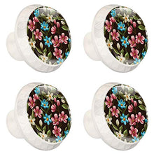 Maniglie per cassetti Manopole per cassetti Manopole rotonde Confezione da 4 per armadietto, cassetti, cassettiere, cassettiere ecc. Fiore