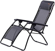 Lettino prendisole Sedie pieghevoli da giardino Lettino, sedia, sdraio pieghevole e reclinabile con cuscino per la testa, per patio, veranda, sedia da giardino pieghevole reclinabile da spiaggia