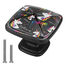 Unicorns dreams Pomelli per Porta Set di 4 Pomelli per Mobili Manopole per Cassetti Cucina Armadio Vetro