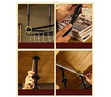 lanying Scaffale di Vetro per Vino,Portabicchieri da Vino Portabottiglie a Sospensione, portabicchieri a Sospensione a soffitto-d'oro_80 * 30 cm