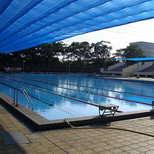 MVNZXL Copertura per Rete ombreggiante 2X10m, Protezione UV 80% Tessuto ombreggiante Blu crittografato a 6 Pin, per Parco Acquatico Piscina Auto Balcone Rete Ombra
