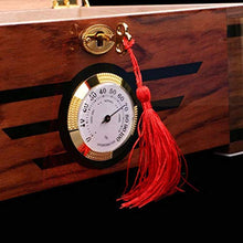 XZJJZ Vetro Igrometro e umidificatore Rettangolare - Desktop Cigar Humidor Superiore di Vetro Cigar Box di stoccaggio