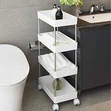 JKCKHA Northern Europe. Beautiful Modern Quattro Piani di plastica Bianca + Alluminio Bagno Hotel Bathroom Rack/Shelf Multifunzione