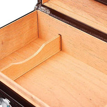 Humidor for sigari - Scatola for sigari in legno massello di sigari Humidor for sigari in legno di cedro Scatola for sigari lucidi in legno massello con igrometro Dimensioni: 28x20x10cm Cedro spagnolo