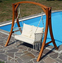 SAS Altalena da Giardino Hollywood in Legno larice con Panca Waikiki di AS-S
