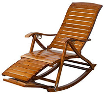 HaoLi Lettini da Sole Sedia a Dondolo reclinabile in bamb霉 Regolabile Lettino da Sole Pieghevole reclinabile Balcone reclinabile terrazza Esterna Balcone Sedia da Giardino