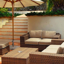 blumfeldt Schirmherr 25SQ - Supporto Ombrellone da Terrazza, Quadrato, in Granito, 25 kg, Superficie 45 x 45 cm, Fusto in Acciaio Inox, Grigio Lucido