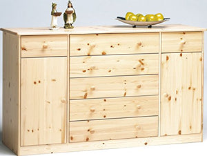 Erst-Holz Cassettiera-credenza con 2 Ante e 7 cassetti in Pino massello 90.50-31