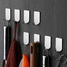 UEETEK - Portasciugamani in acciaio INOX, ganci adesivi da parete, ganci per asciugamani, bagno, cucina, 12 pezzi