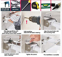 GYCS Sgabello da Bagno Bianco/Sedile Pieghevole Antiscivolo in Acciaio Inossidabile 304 / Sgabello da Parete per Doccia/Bagno per Anziani disabili Donne Incinte Sedia da Bagno Sgabello da Bag