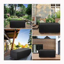 LJWLZFVT Copertura per Tavolo da Giardino Copertura per Mobili da Giardino Resistente Strappo Impermeabile 210D Copertura Impermeabile per mobili da Giardino-Nero 160x130x90cm