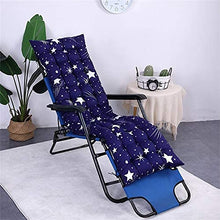 eewopjkj Cuscino per Lettino Supporto per Schienale Alto Addensare Cuscino per Sedia Relax Extra-Large Cuscino reclinabile Cuscini per Sedia a Dondolo Cuscini da Giardino-Blu-a 48x155cm