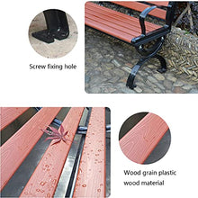 QHW Panca da Giardino da Esterno per Cortile, Moderna Panca da Giardino a 3 posti in Metallo, con/Senza Schienale, Antivento, anticorrosione, Lunghezza 150 cm