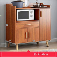 KCCCC Armadio Console Armadio di stoccaggio, armadietto da appoggio in Fermo con cassettiera 3 cassetti 1 Porta Sala da Pranzo (Color : Brown, Size : 90x34x97cm)