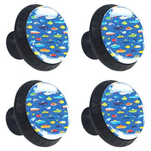 Sottomarino e balena 4 PCS Pomelli per Porta, Pomolo per Mobile, Pomelli per Mobili con Viti, Maniglia per Armadietto, Pomelli per Porta, Pomelli per Cassetti per Porta, Armadio, Cassetto e Credenza