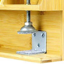 Bamboo Clip - Sul comodino | Tavolino ergonomico salvaspazio | Morsetto per telaio unico in legno | M&W