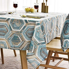 WSJIABIN Decorazioni per la casa Tovaglia Tavolo da tè Tessuto Blu Geometrico Rivestimento Tavolo da Pranzo Europeo Soggiorno Tovaglia Impermeabile Tovaglia