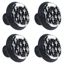 Wetia Cactus in Bianco e Nero per la Cucina di casa Armadio Armadio Armadio Nero 3,5 x 2,8 cm